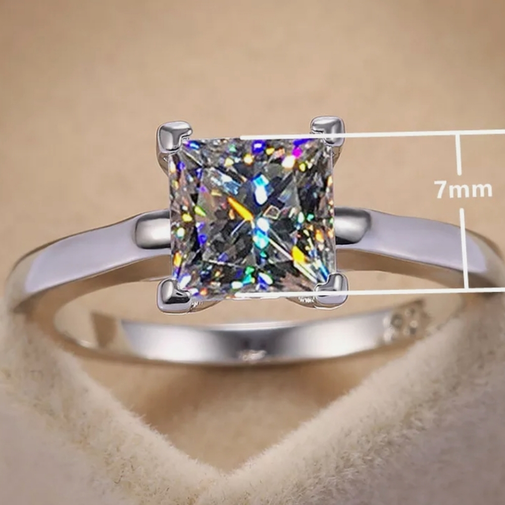 Proposal promise wedding Prong diamond Ring - Picture 5 of 5